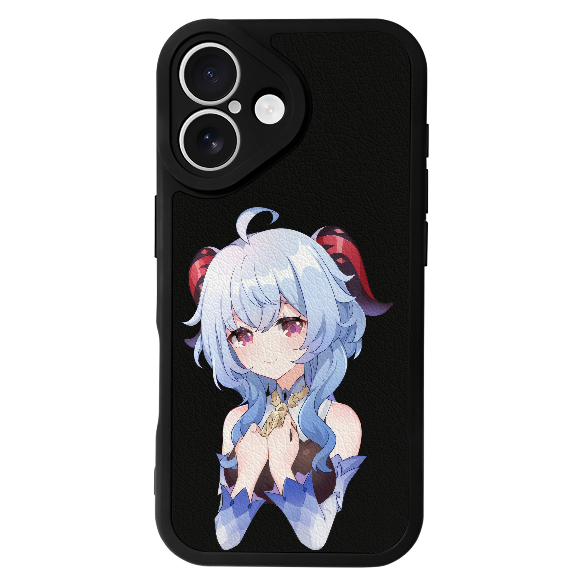 げんし神 甘雨 かんう genshin Ganyu 【iPhone 16シリーズ対応】シリコンスマホケース（レザー調） 材質：シリコン